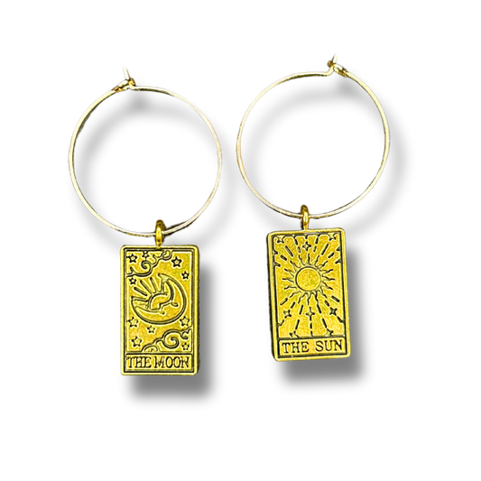 Gold Tarot Earrings