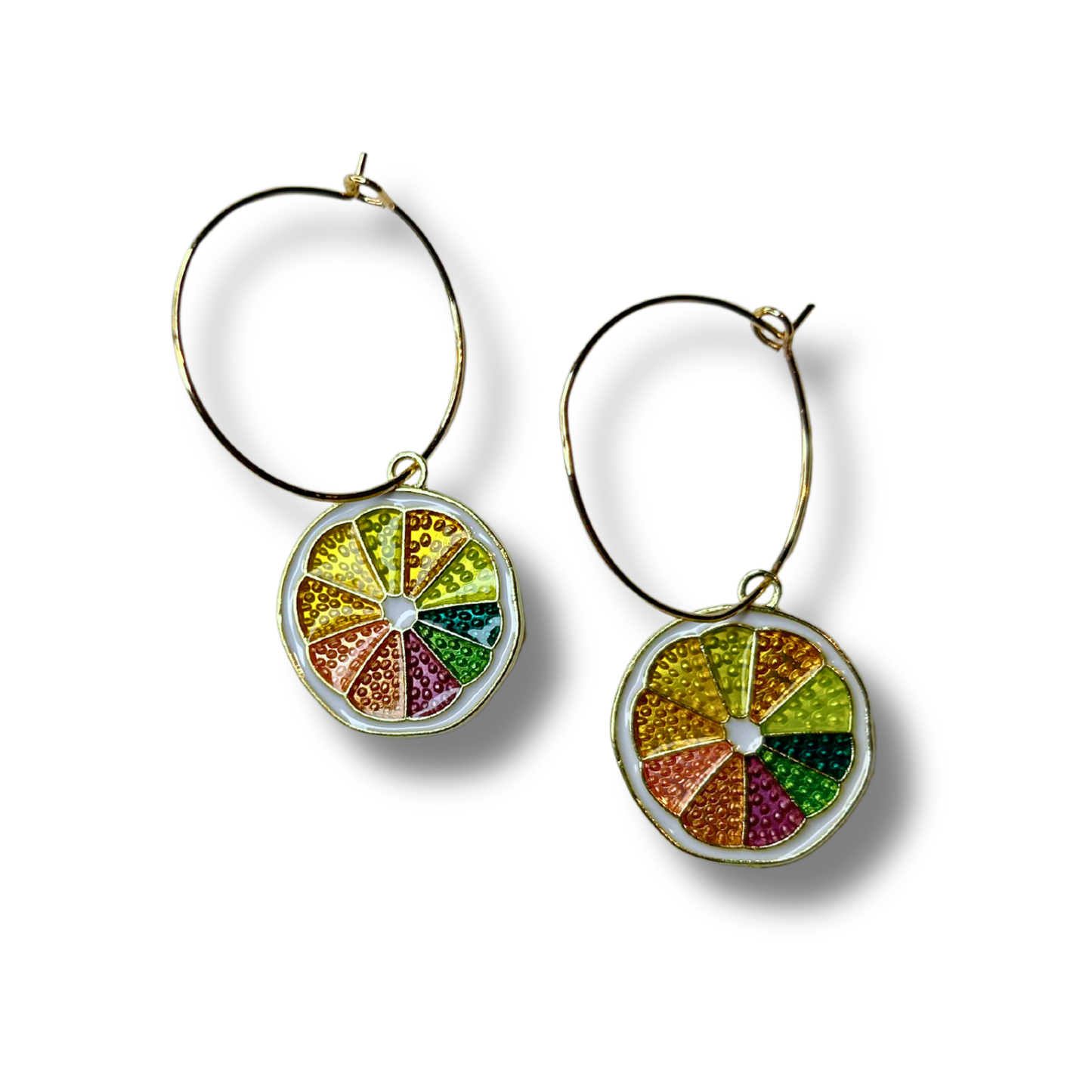 Gold Grapefruit Earrings