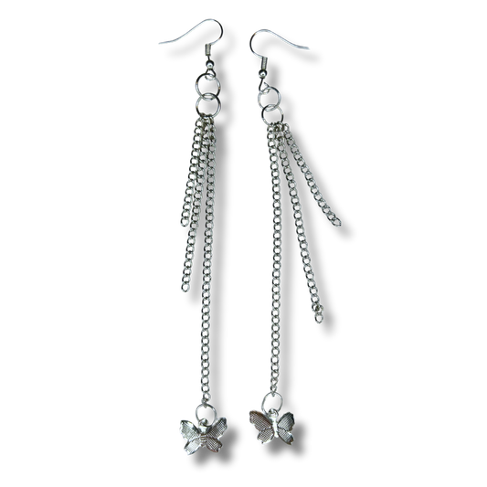 Butterfly Chain Drop Earrings