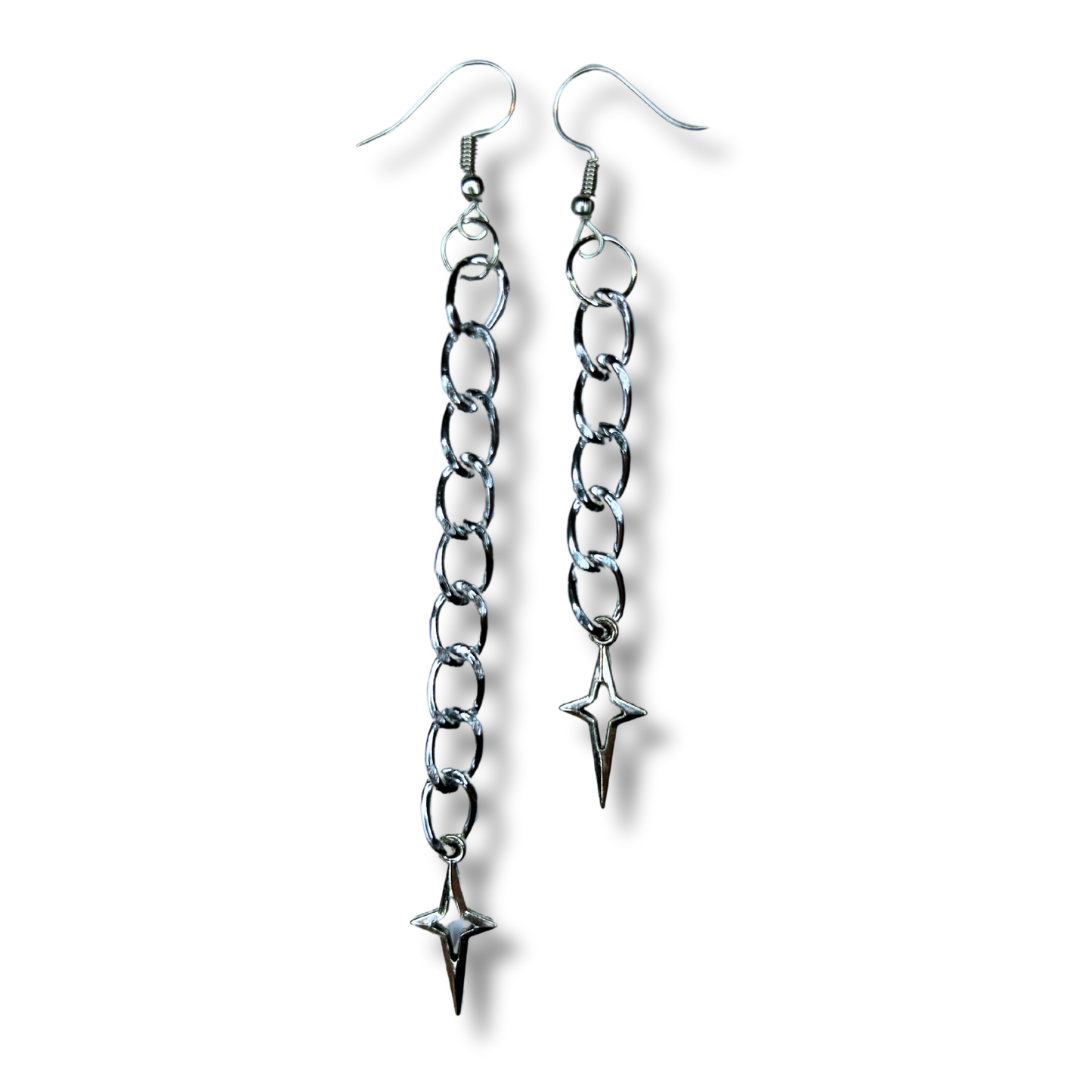 Star Chain Drop Earrings