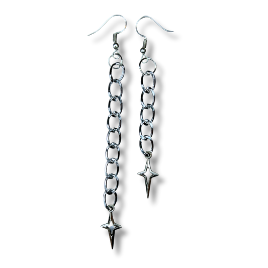 Star Chain Drop Earrings